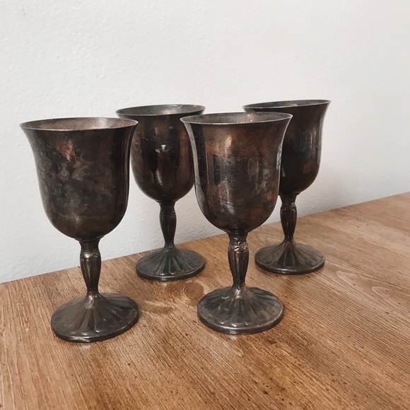 Vintage Other - [Set of 4] vintage fluted chalices